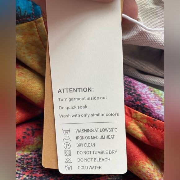 Tendency NWT Spring Rainbow Colorful Lightweight Long Sleeve Sweatshirt Size XXL - Picture 6 of 9